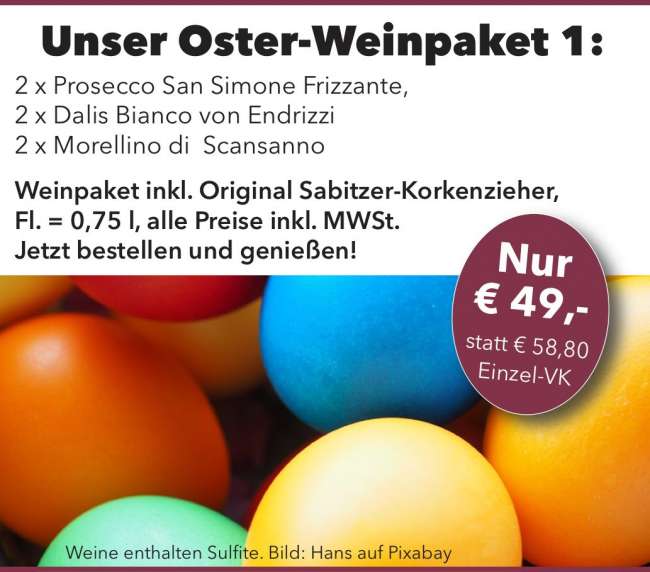 Unser Oster-Weinpaket  Nr. 1