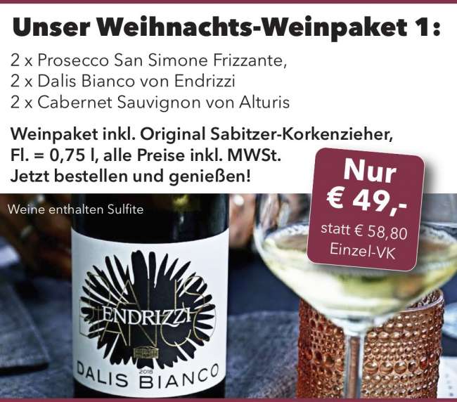 Unser Weihnachts-Weinpaket  Nr. 1