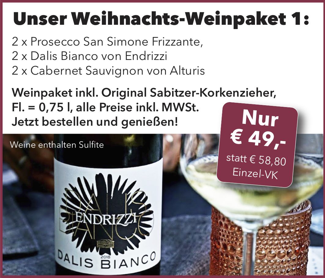 Unser Weihnachts-Weinpaket Nr. 1