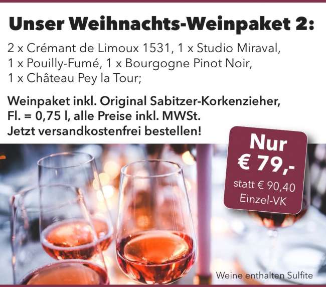 Unser Weihnachts-Weinpaket  Nr. 2