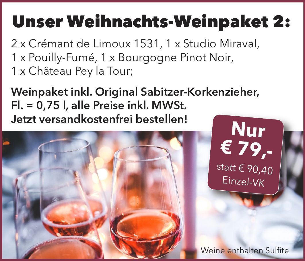 Unser Weihnachts-Weinpaket Nr. 2